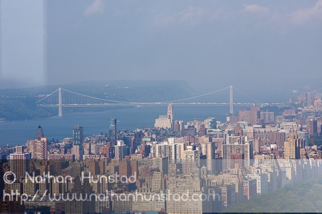 The George Washington Bridge from the Rockefeller Center